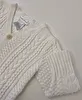 Cardigan Com 4 Botões/Tipo Tricô Branco Polo Ralph Lauren 6 Meses