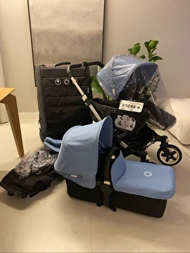 Carrinho Para Passeio / Donkey Twin / Para Gêmeos Azul Bugaboo