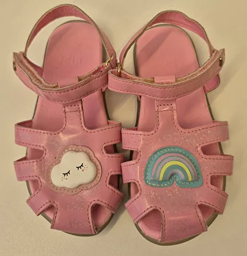 Sandália Com Velcro Rosa Bibi 26