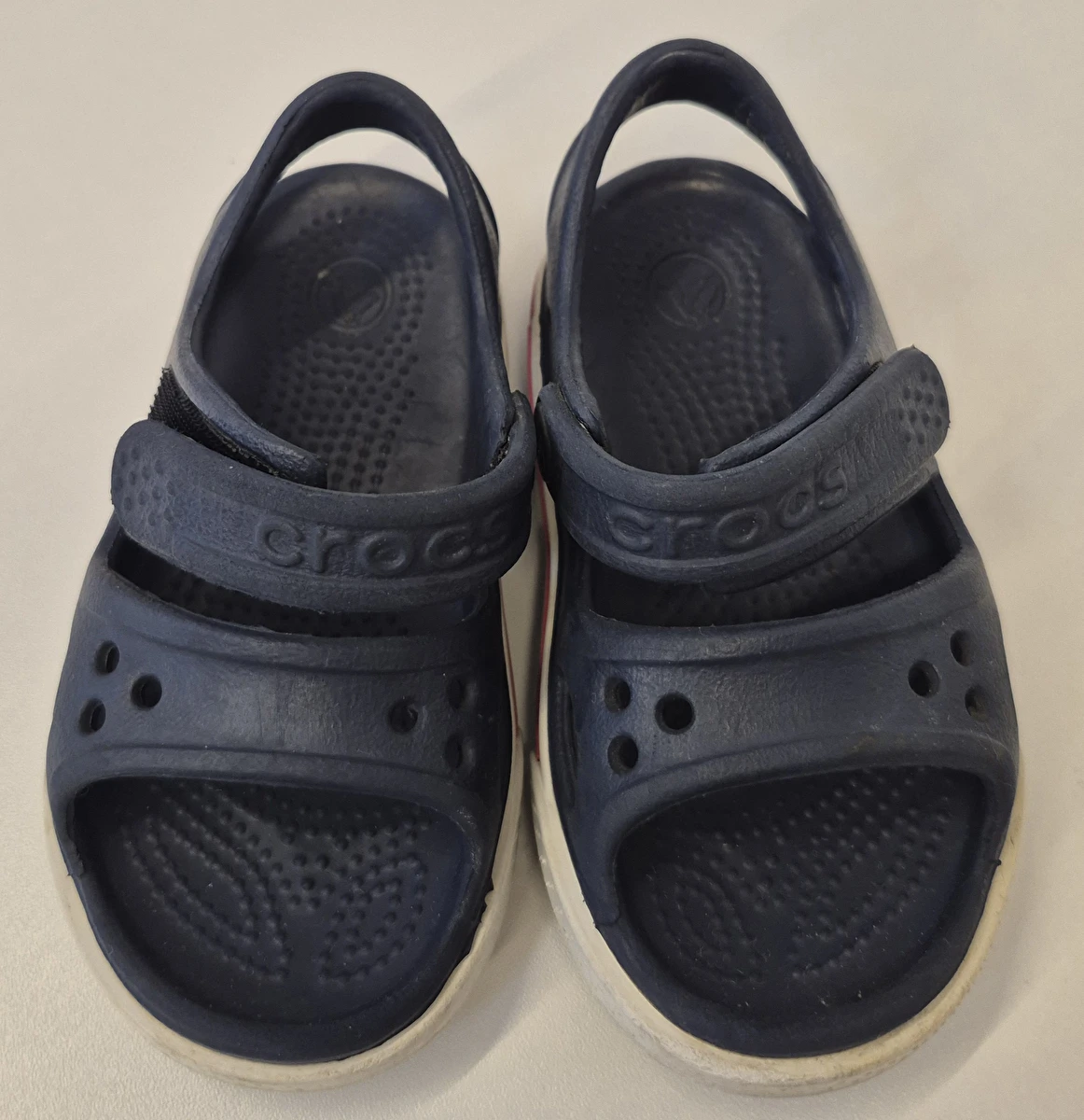 Sandália Com Velcro Azul Crocs C 6