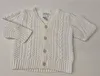 Cardigan Com 4 Botões/Tipo Tricô Branco Polo Ralph Lauren 6 Meses