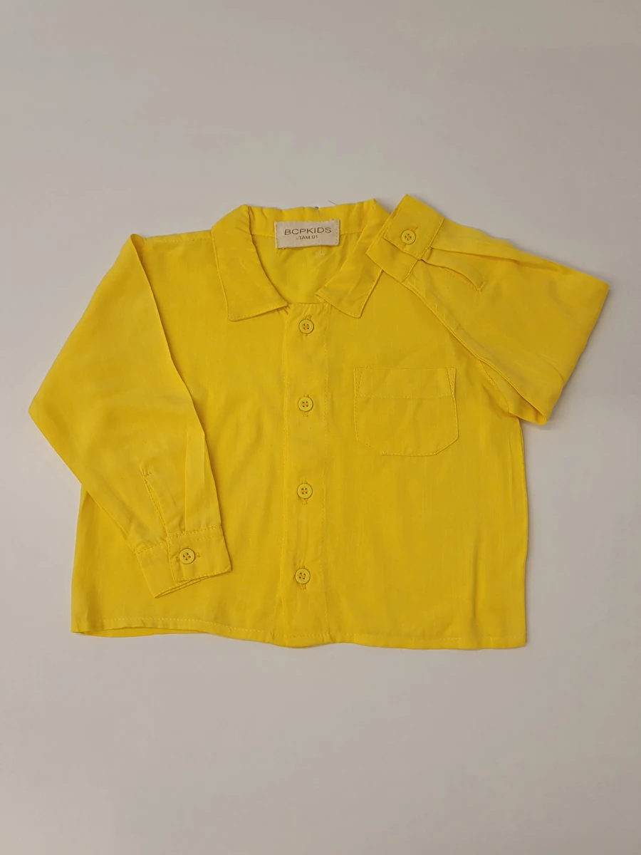 Camisa Manga Longa Amarelo Bcp Kids 1 Ano