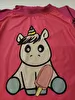 Camiseta De Proteção Manga Longa/Unicórnio Rosa Glam 4 Anos