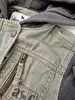 Jaqueta Com Zíper/Capuz E Mangas De Moletom Cinza Verde Abercrombie 5-6 Anos