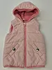 Colete Com Zíper E Capuz/Tipo Puffer Rosa Poim 1 Ano