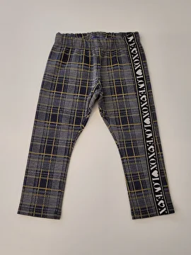 Calça Com Elástico Na Cintura/Xadrez Azul Chicco 2 Anos