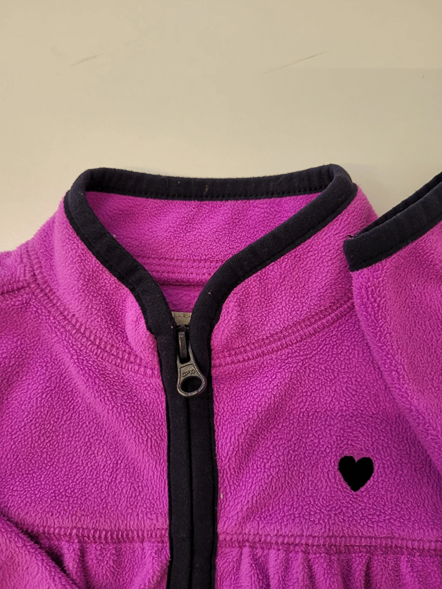 Casaco Com Zíper Preto/Tipo Fleece Roxo Osh Kosh 1 Ano