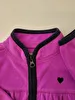 Casaco Com Zíper Preto/Tipo Fleece Roxo Osh Kosh 1 Ano