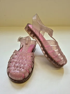Sandália Com Fivela/Com Gliter Rosa Melissa 26-27