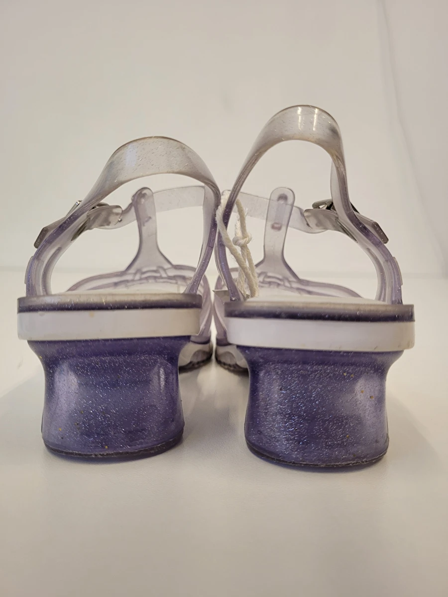 Sandália Com Fivela/Salto Transparente Melissa 26-27