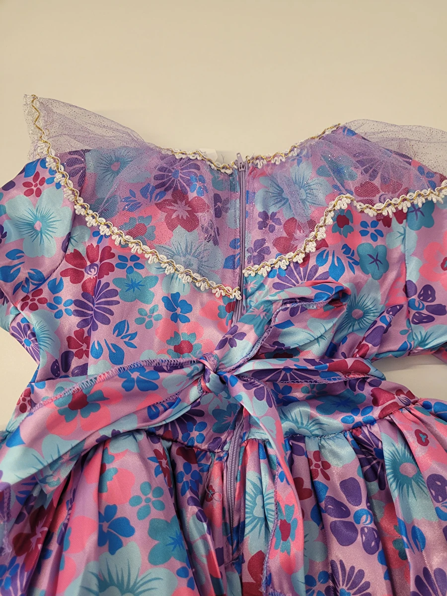 Fantasia Vestido/Isabela/Encanto Colorido Sem Marca 6 Anos