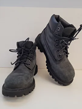 Bota Cano Curto Com Cadarço Preto Timberland 26