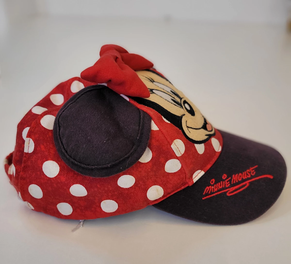 Boné Algodão Com Elástico/ 50 Cm Vermelho Disney
