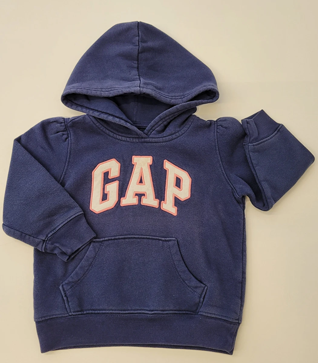 Moletom Manga Longa Com Capuz Azul Gap 2 Anos