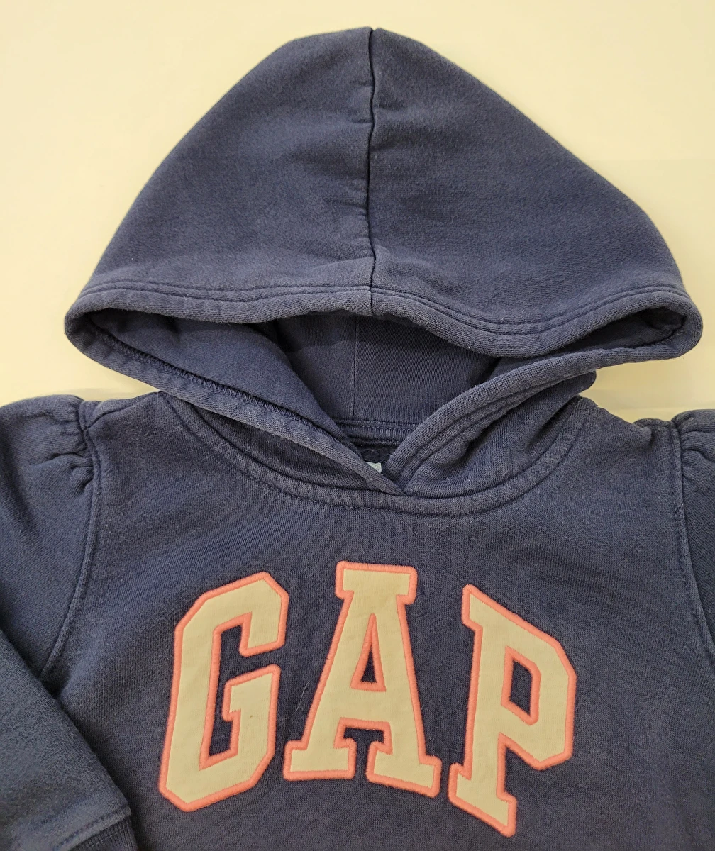 Moletom Manga Longa Com Capuz Azul Gap 2 Anos