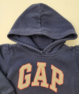 Moletom Manga Longa Com Capuz Azul Gap 2 Anos