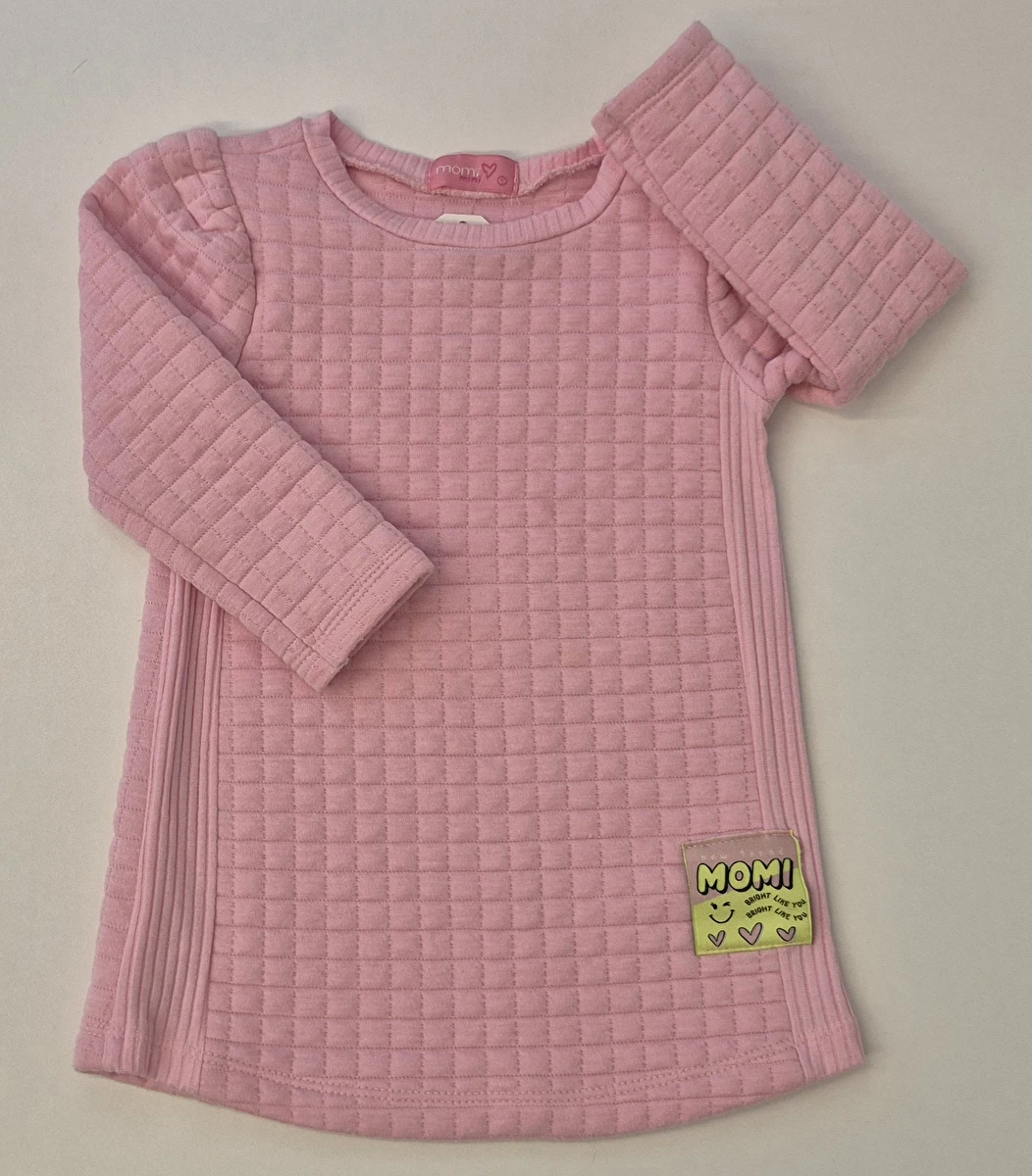 Vestido Manga Longa Rosa Momi 1 Ano