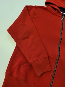Jaqueta Algodão Com Ziper E Capuz/Tipo Moletom Com Pelucia Dentro Vermelho Gap 12-14 Anos