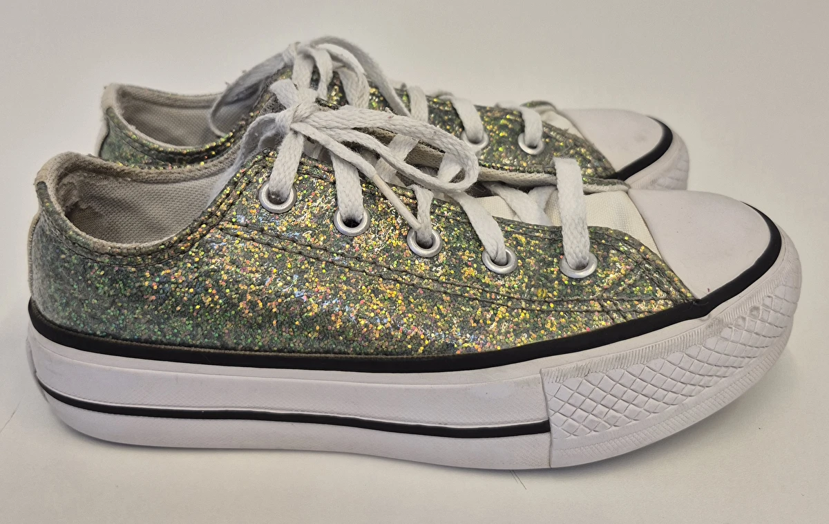Tênis Com Cadarço/Com Gliter Verde All Star 30