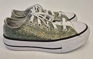 Tênis Com Cadarço/Com Gliter Verde All Star 30