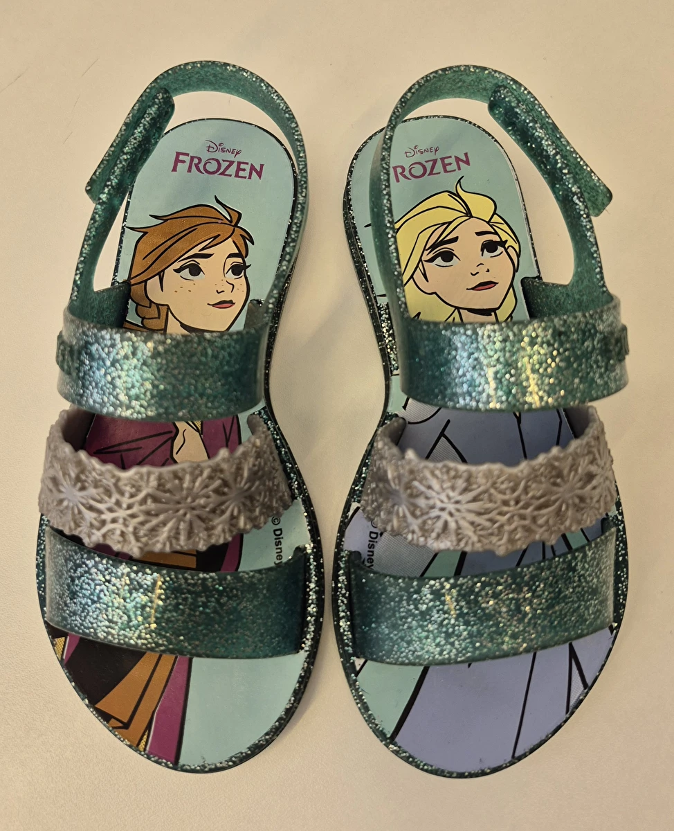Sandália Com Regulagem De Furinhos/Frozen Verde Melissa 26-27