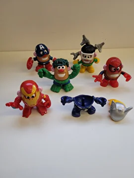 Boneco Plástico Kit Heróis Colorido Mattel