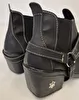 Bota Cano Curto Estilo Cowboy Preto Sem Marca 34