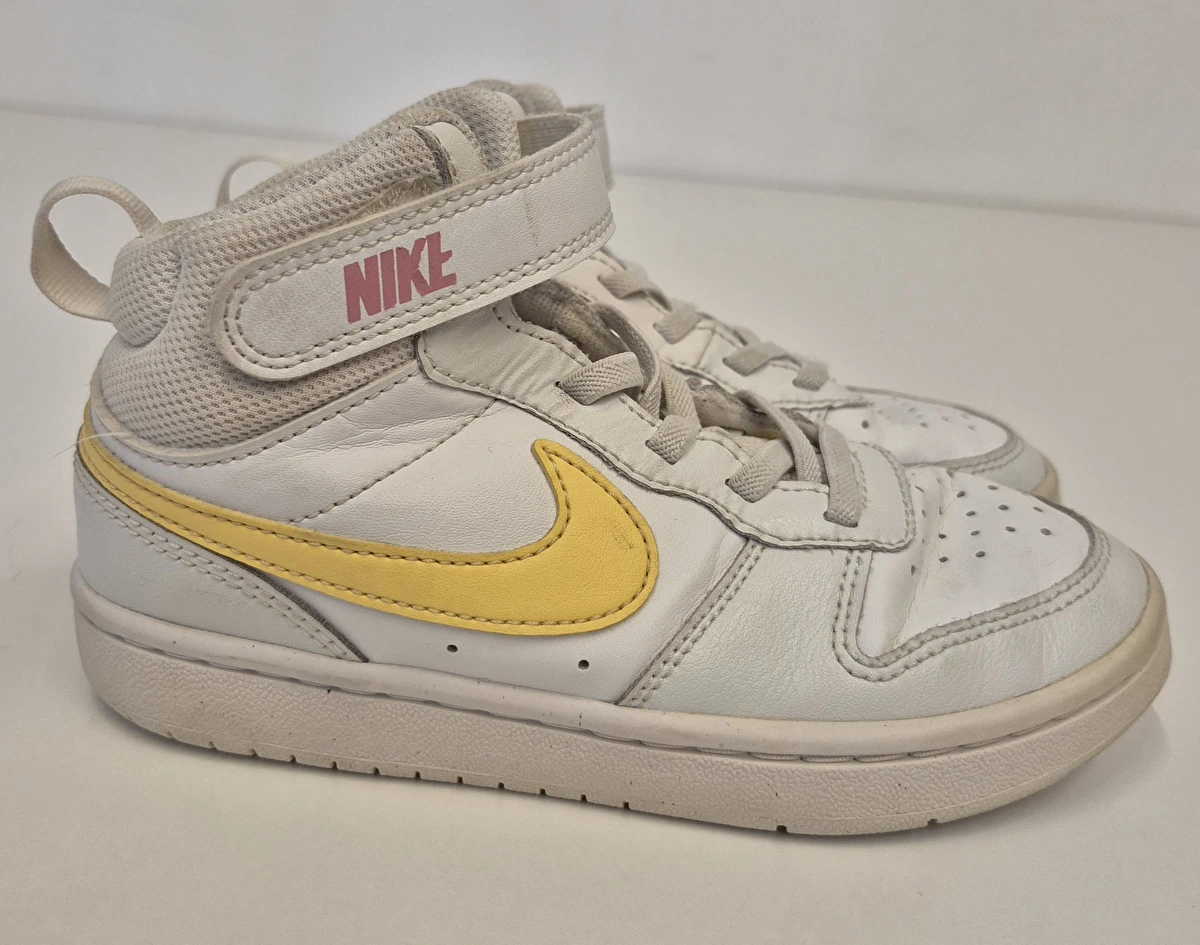 Tênis Cano Médio Com Velcro Branco Nike 30