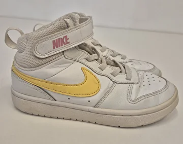 Tênis Cano Médio Com Velcro Branco Nike 30