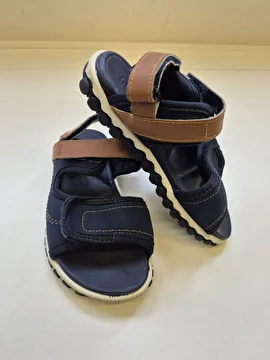 Sandália Com Velcro Azul Bibi 29