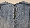 Blusa Manga Longa/Com Lastex/Tipo Jeans/Nova Azul Animê 12 Anos