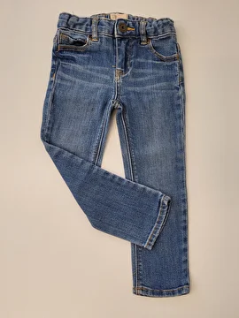 Calça Com Ajuste Na Cintura/Zíper/Botão/Tipo Jeans Azul Gap 2 Anos