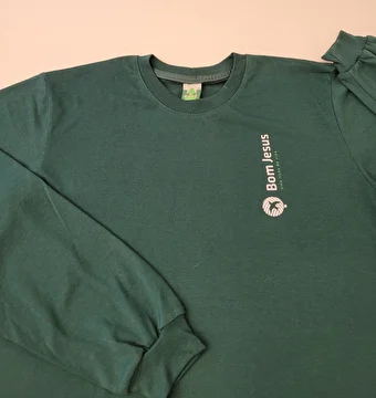 Uniforme Suéter Tipo Tricô Verde Bom Jesus 14 Anos