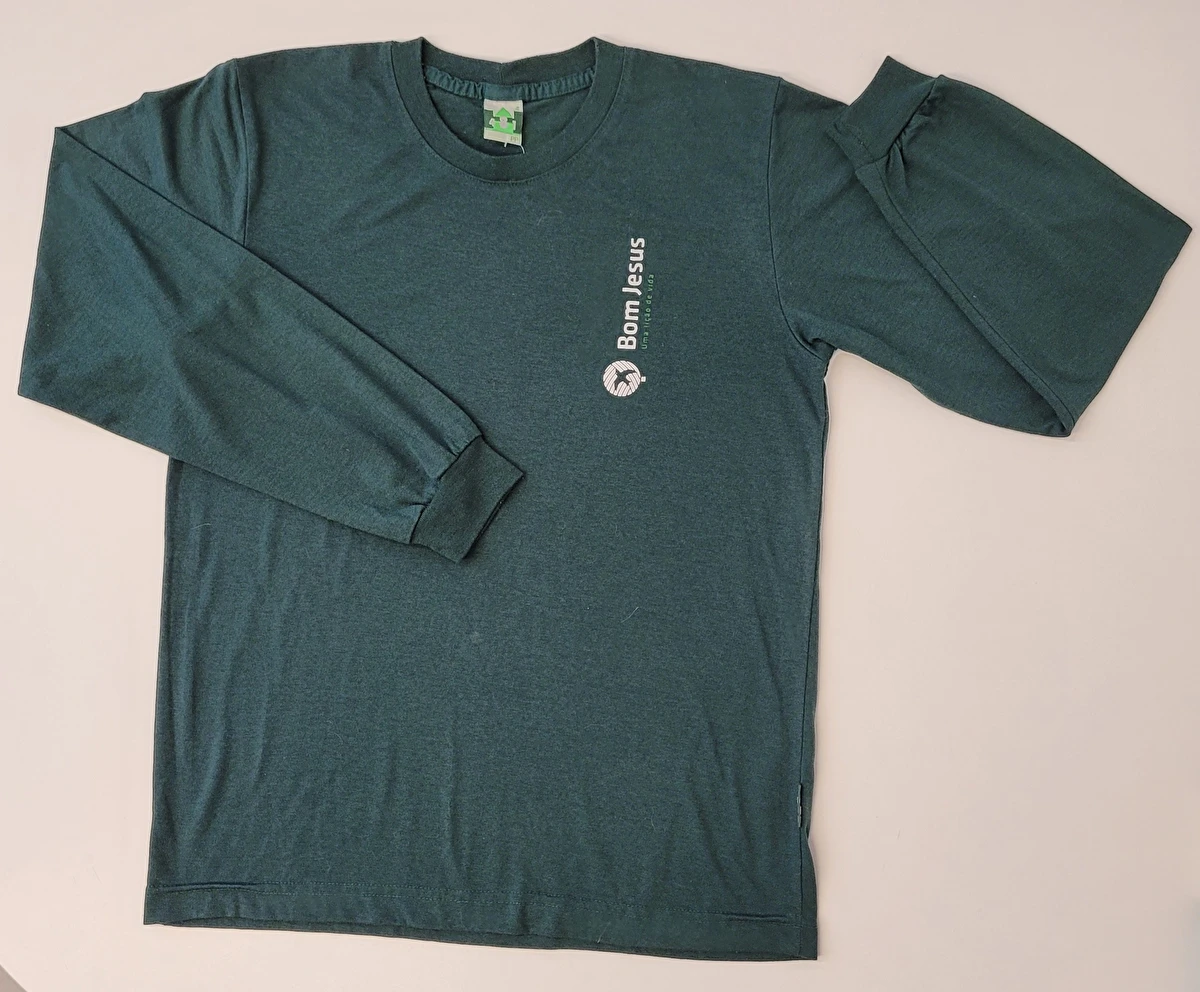 Uniforme Camiseta Manga Longa Verde Bom Jesus 14 Anos