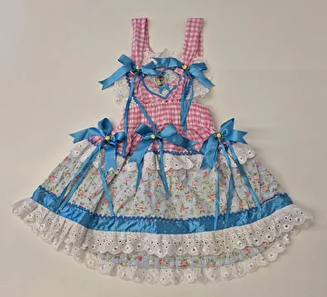 Fantasia Vestido Festa Junina Rosa Sem Marca 4 Anos