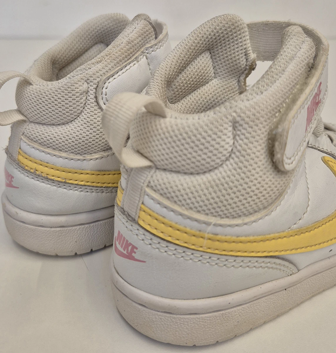 Tênis Cano Médio Com Velcro Branco Nike 30