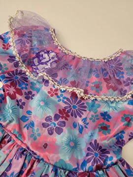 Fantasia Vestido/Isabela/Encanto Colorido Sem Marca 6 Anos