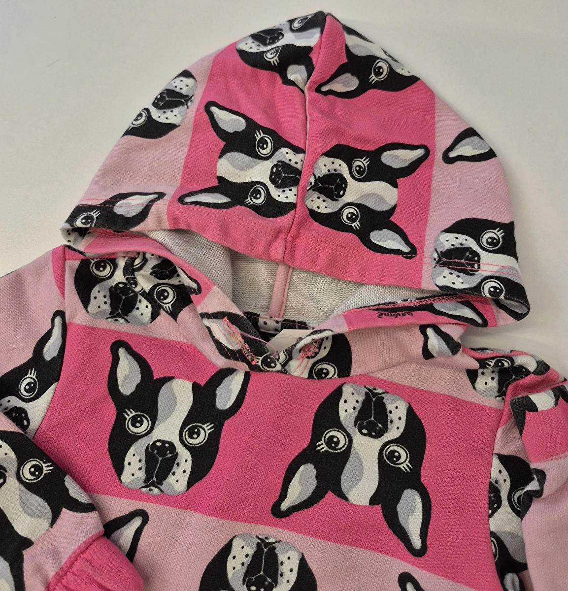 Vestido Manga Longa/Com Capuz Rosa Animê 1 Ano