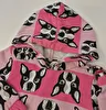 Vestido Manga Longa/Com Capuz Rosa Animê 1 Ano